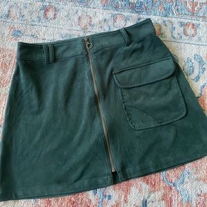 Retro Suede Mini Skirt